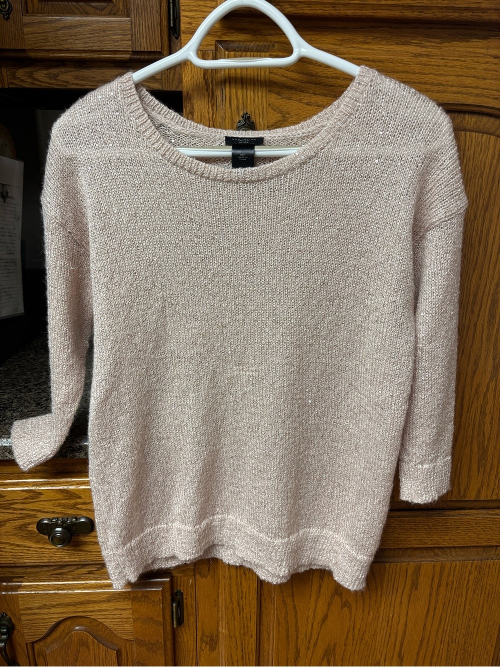 Ann Taylor Blush Pink Knit Crewneck Sweater